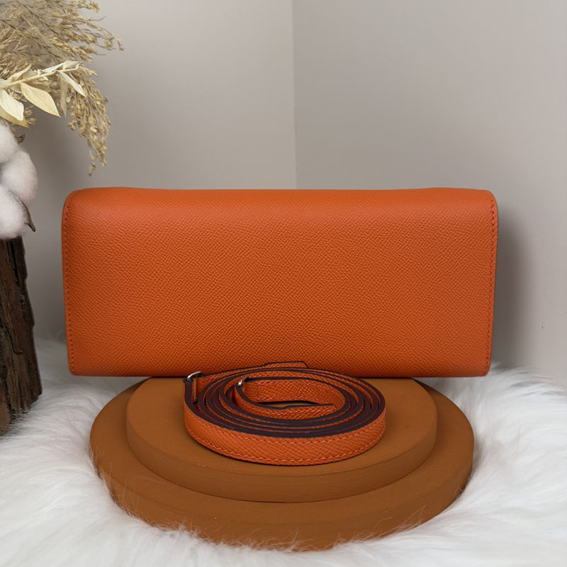 エルメス安い HERMES シェーヌダンクル トゥーゴー オレンジ ヴォーエプソン シルバー金具 H083141CK93 トゥー・ゴー シェーヌ・ダンクル - 画像 (6)