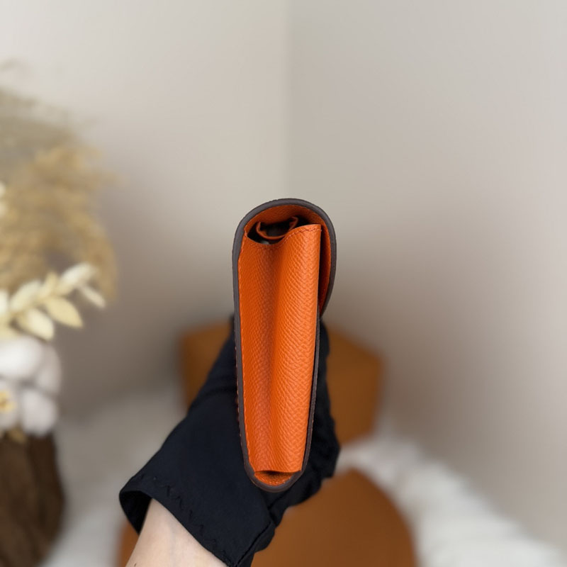エルメス安い HERMES シェーヌダンクル トゥーゴー オレンジ ヴォーエプソン シルバー金具 H083141CK93 トゥー・ゴー シェーヌ・ダンクル - 画像 (5)