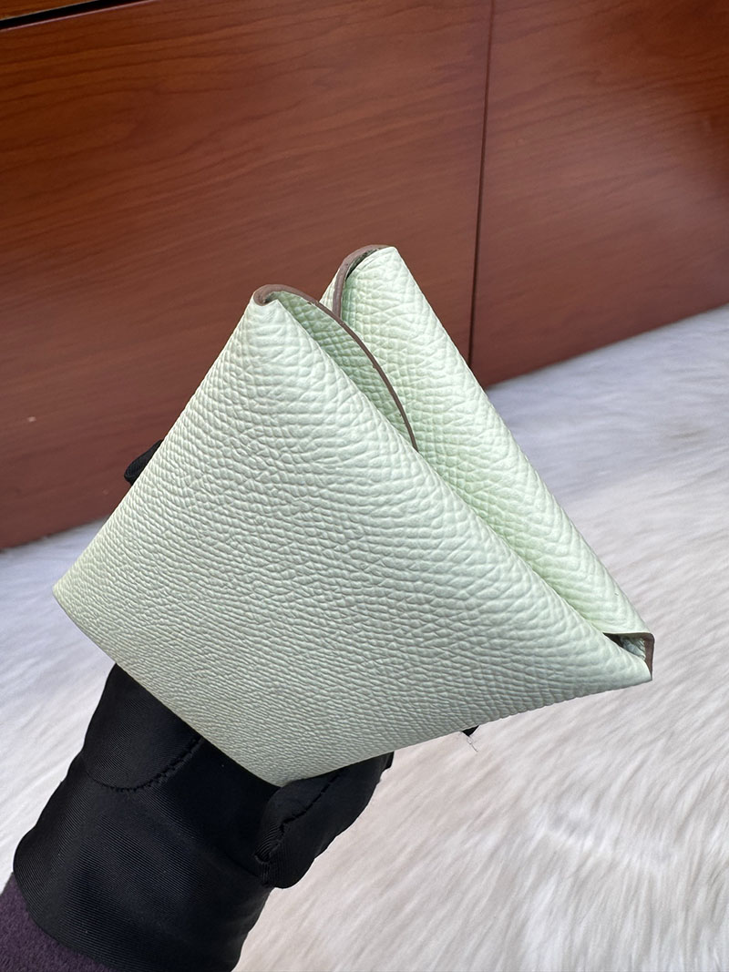 エルメス安い HERMES カルヴィデュオ カードケース ヴェールフィズ ヴォーエプソン シルバー金具 H083035CK0S エルメス コインケース 定価 - 画像 (3)