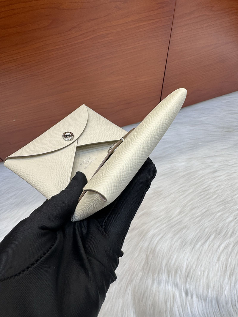 エルメス安い HERMES カルヴィデュオ カードケース クレ ヴォーエプソン シルバー金具 H083035CK10 エルメス 名刺入れ 公式 - 画像 (2)