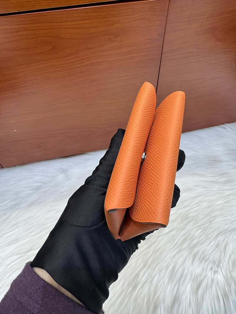 エルメス安い HERMES カルヴィデュオ カードケース オレンジ ヴォーエプソン シルバー金具 H083035CK93 エルメス カード ケース 人気 - 画像 (8)