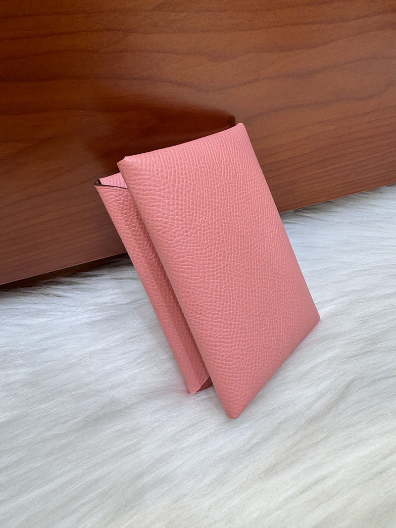 エルメス安い HERMES カルヴィデュオ カードケース ローズコンフェッティ ヴォーエプソン シルバー金具 H083035CK1Q エルメス カルヴィ 定価 - 画像 (6)