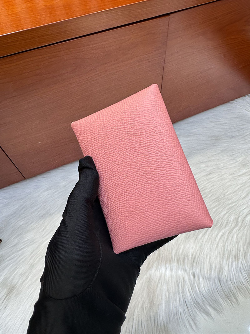 エルメス安い HERMES カルヴィデュオ カードケース ローズコンフェッティ ヴォーエプソン シルバー金具 H083035CK1Q エルメス カルヴィ 定価 - 画像 (5)