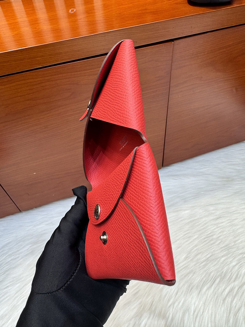 エルメス安い HERMES カルヴィデュオ カードケース ルージュカザック ヴォーエプソン シルバー金具 H083035CKQ5 エルメス カードケース 種類 - 画像 (8)