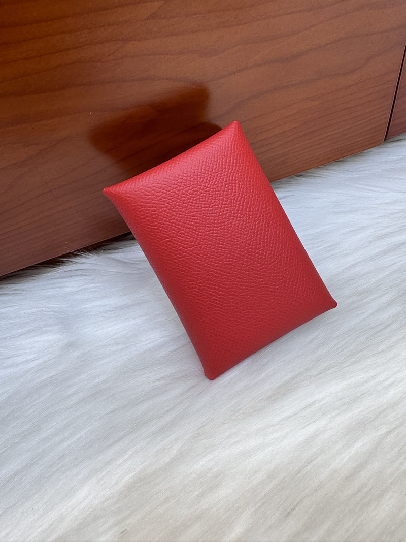 エルメス安い HERMES カルヴィデュオ カードケース ルージュカザック ヴォーエプソン シルバー金具 H083035CKQ5 エルメス カードケース 種類 - 画像 (5)