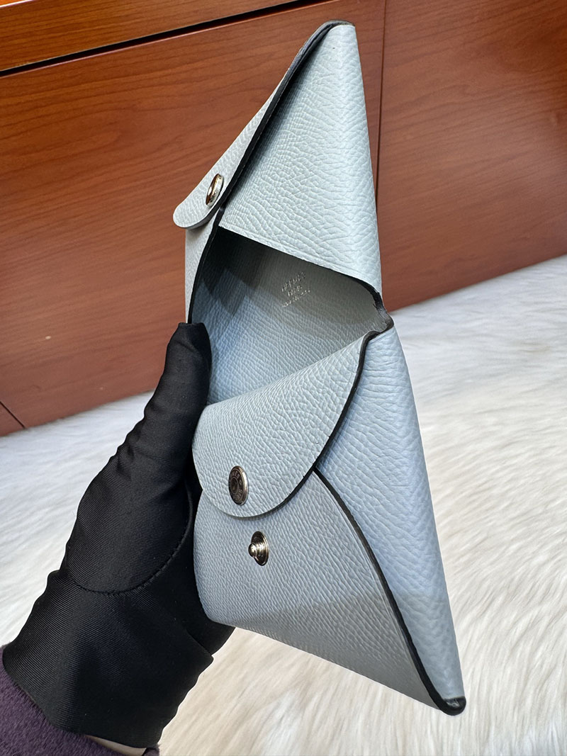 エルメス安い HERMES カルヴィデュオ カードケース ブルーラン ヴォーエプソン シルバー金具 H083035CKJ7 エルメス カードケース カルヴィ - 画像 (7)
