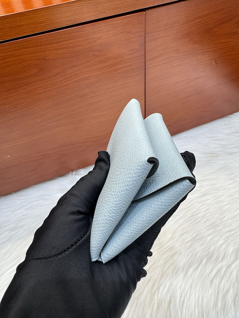 エルメス安い HERMES カルヴィデュオ カードケース ブルーラン ヴォーエプソン シルバー金具 H083035CKJ7 エルメス カードケース カルヴィ - 画像 (5)