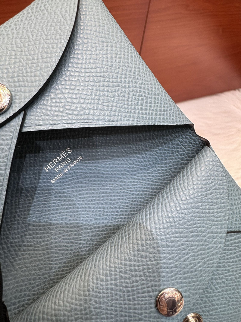 エルメス安い HERMES カルヴィデュオ カードケース ブルージーン ヴォーエプソン シルバー金具 H083035CK75 エルメス カードケース 財布代わり - 画像 (9)