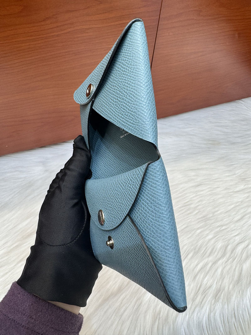 エルメス安い HERMES カルヴィデュオ カードケース ブルージーン ヴォーエプソン シルバー金具 H083035CK75 エルメス カードケース 財布代わり - 画像 (8)
