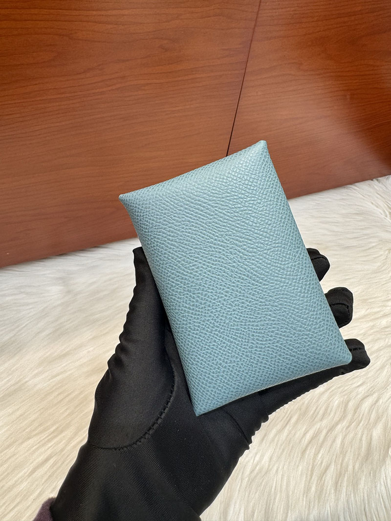 エルメス安い HERMES カルヴィデュオ カードケース ブルージーン ヴォーエプソン シルバー金具 H083035CK75 エルメス カードケース 財布代わり - 画像 (7)