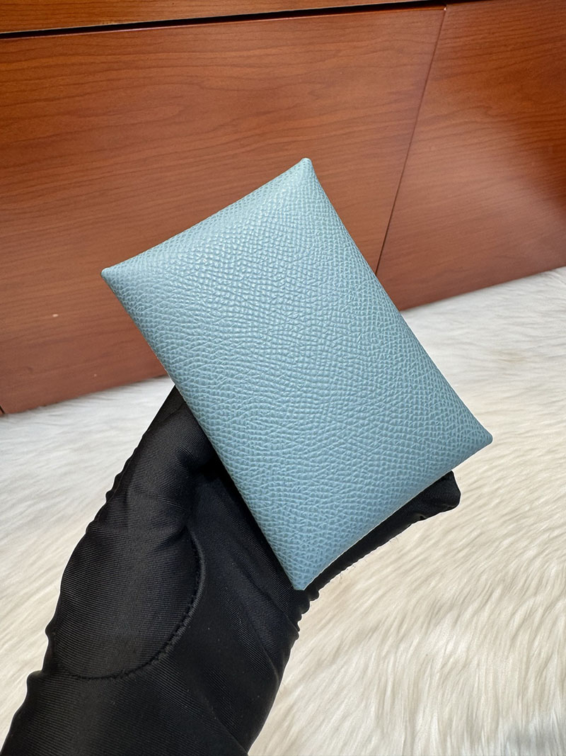 エルメス安い HERMES カルヴィデュオ カードケース ブルージーン ヴォーエプソン シルバー金具 H083035CK75 エルメス カードケース 財布代わり - 画像 (5)