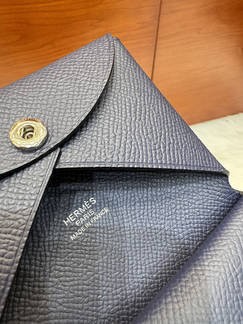 エルメス安い HERMES カルヴィデュオ カードケース ブルーサフィール ヴォーエプソン シルバー金具 H083035CK73 カルヴィデュオ 定価 - 画像 (7)