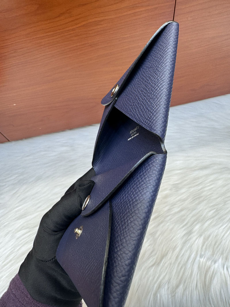 エルメス安い HERMES カルヴィデュオ カードケース ブルーサフィール ヴォーエプソン シルバー金具 H083035CK73 カルヴィデュオ 定価 - 画像 (6)