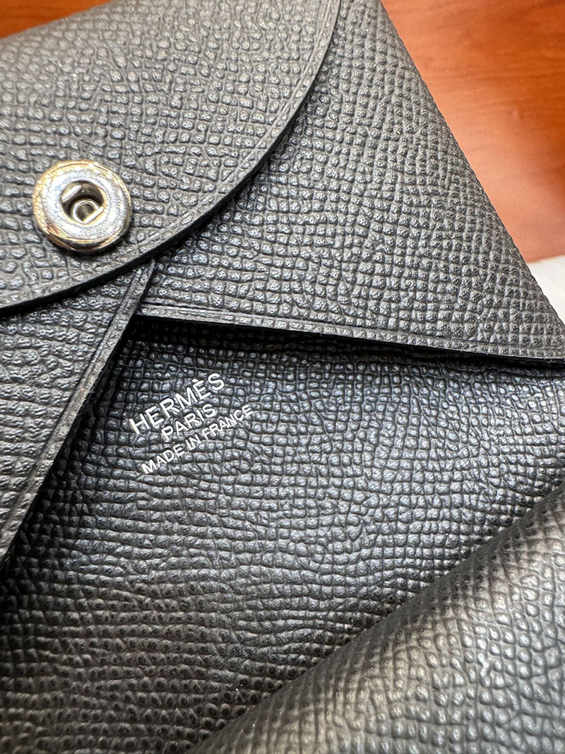 エルメス安い HERMES カルヴィデュオ カードケース ブラック ヴォーエプソン シルバー金具 H083035CK89 カルヴィデュオ 人気色 - 画像 (3)
