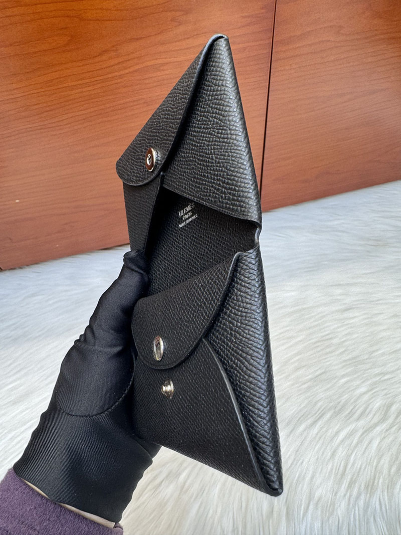 エルメス安い HERMES カルヴィデュオ カードケース ブラック ヴォーエプソン シルバー金具 H083035CK89 カルヴィデュオ 人気色 - 画像 (2)
