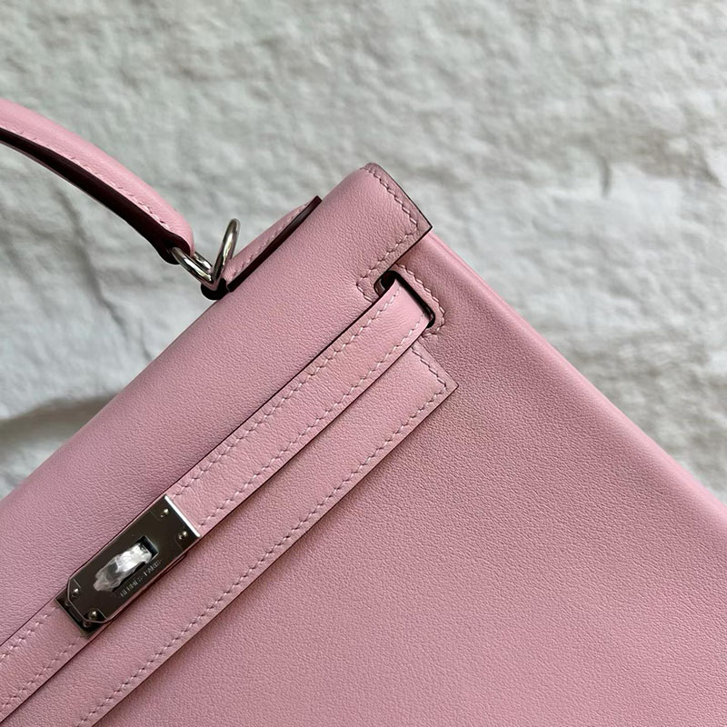 エルメスの人気バッグ HERMES ケリー25 内縫い ローズサクラ スイフト シルバー金具 H042389CK3Q エルメス バッグ ピンク - 画像 (9)