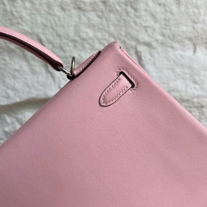 エルメスの人気バッグ HERMES ケリー25 内縫い ローズサクラ スイフト シルバー金具 H042389CK3Q エルメス バッグ ピンク - 画像 (7)