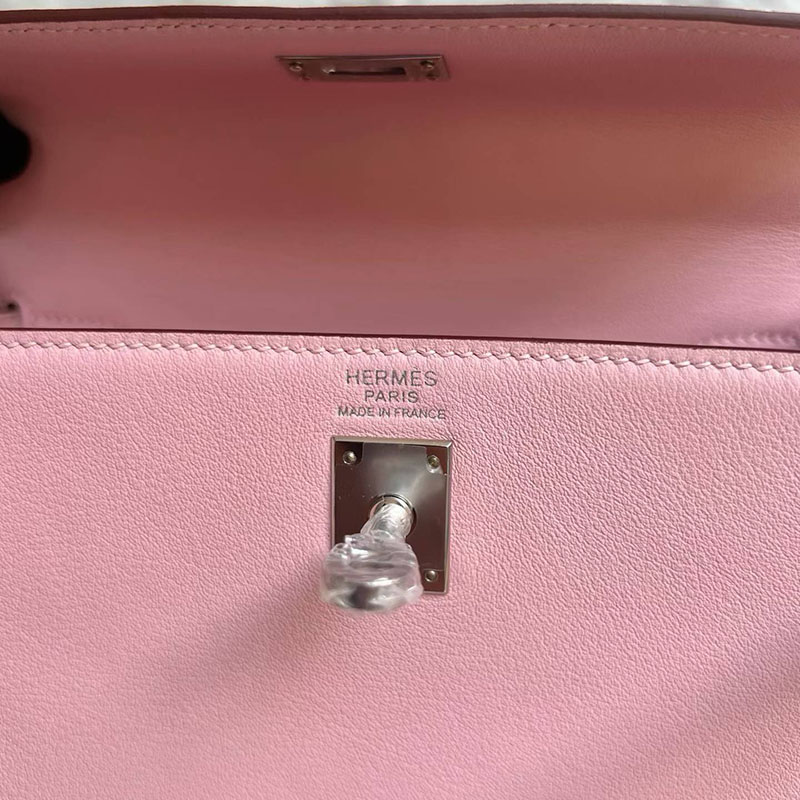 エルメスの人気バッグ HERMES ケリー25 内縫い ローズサクラ スイフト シルバー金具 H042389CK3Q エルメス バッグ ピンク - 画像 (3)