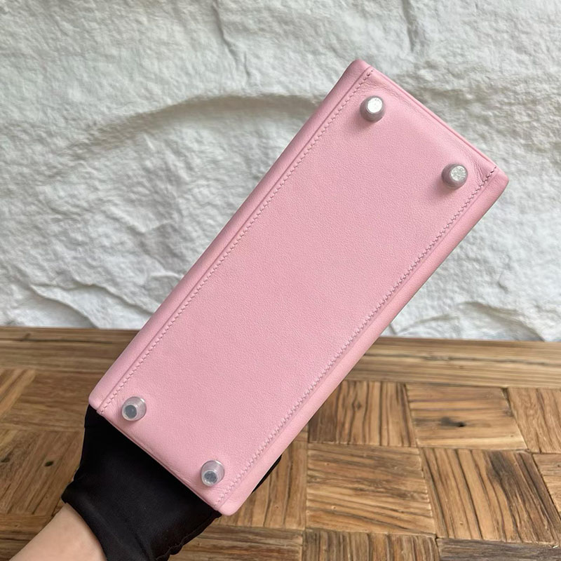 エルメスの人気バッグ HERMES ケリー25 内縫い ローズサクラ スイフト シルバー金具 H042389CK3Q エルメス バッグ ピンク - 画像 (2)