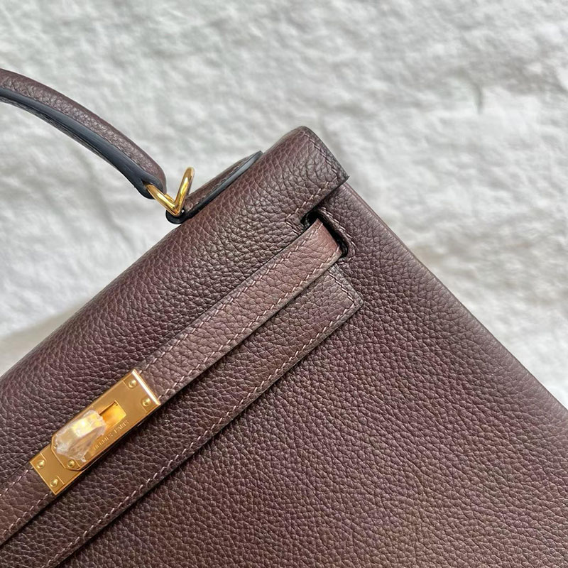 エルメスの人気バッグ HERMES ケリー25 内縫い エベンヌ バレニア ゴールド金具 2635076 エルメス ケリーバッグ - 画像 (9)