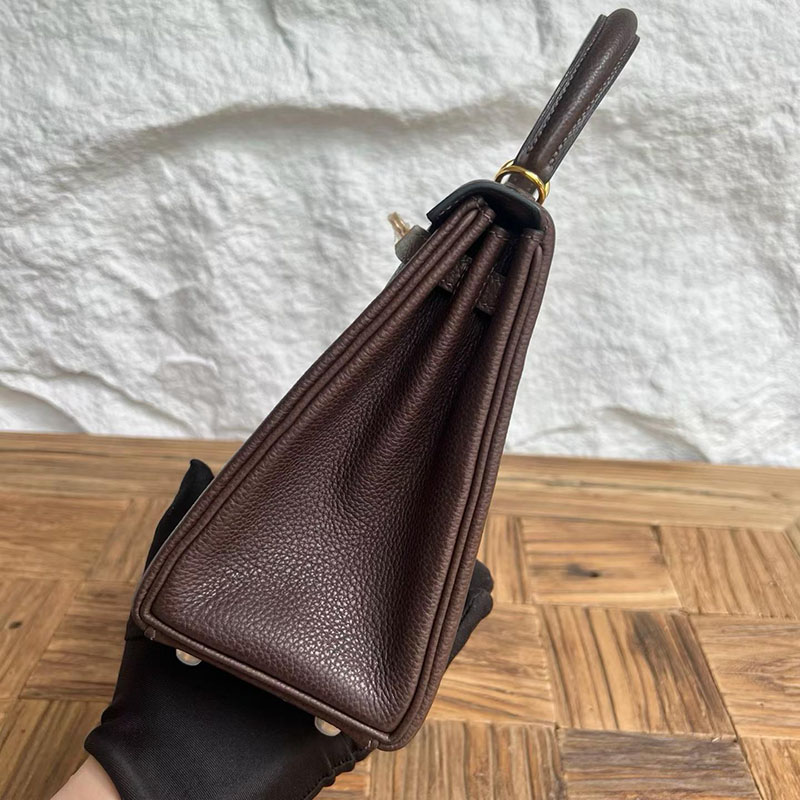 エルメスの人気バッグ HERMES ケリー25 内縫い エベンヌ バレニア ゴールド金具 2635076 エルメス ケリーバッグ - 画像 (6)