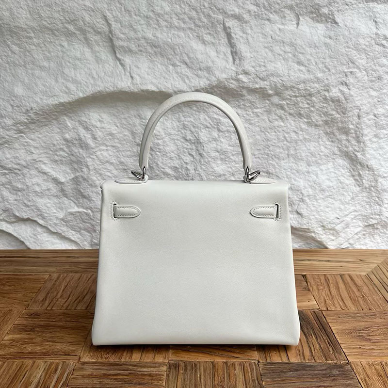 エルメスの人気バッグ HERMES ケリー25 内縫い ホワイト スイフト シルバー金具 H042389CK01 エルメス バッグ 安い - 画像 (9)