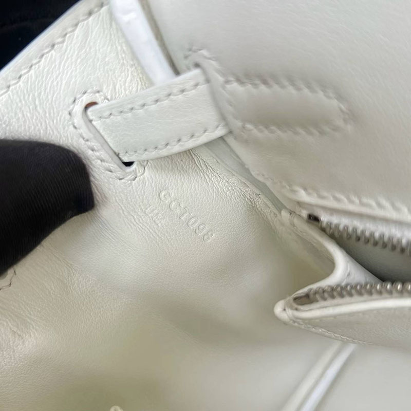 エルメスの人気バッグ HERMES ケリー25 内縫い ホワイト スイフト シルバー金具 H042389CK01 エルメス バッグ 安い - 画像 (5)