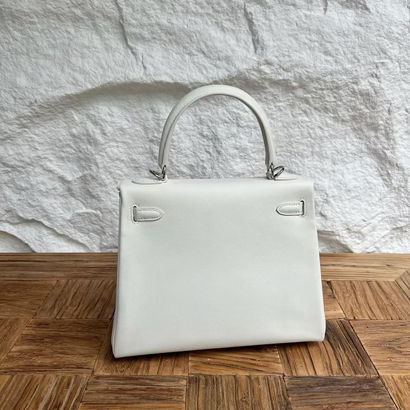 エルメスの人気バッグ HERMES ケリー25 内縫い ホワイト スイフト シルバー金具 H042389CK01 エルメス バッグ 安い - 画像 (2)