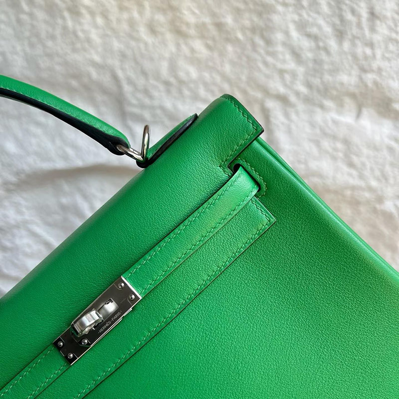 エルメスの人気バッグ HERMES ケリー25 内縫い バンブー スイフト シルバー金具 H042389CK1K エルメス バッグ アウトレット - 画像 (9)