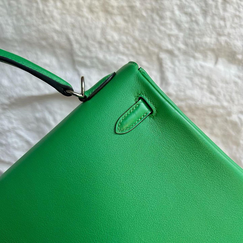 エルメスの人気バッグ HERMES ケリー25 内縫い バンブー スイフト シルバー金具 H042389CK1K エルメス バッグ アウトレット - 画像 (7)