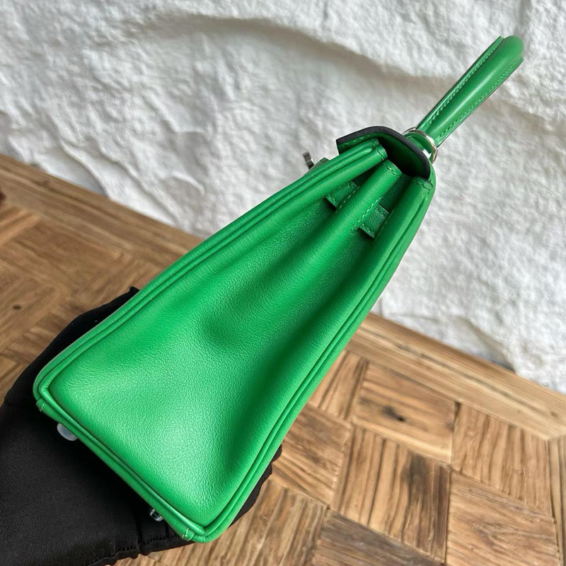 エルメスの人気バッグ HERMES ケリー25 内縫い バンブー スイフト シルバー金具 H042389CK1K エルメス バッグ アウトレット - 画像 (6)
