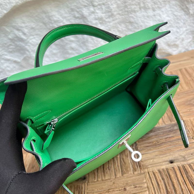 エルメスの人気バッグ HERMES ケリー25 内縫い バンブー スイフト シルバー金具 H042389CK1K エルメス バッグ アウトレット - 画像 (5)