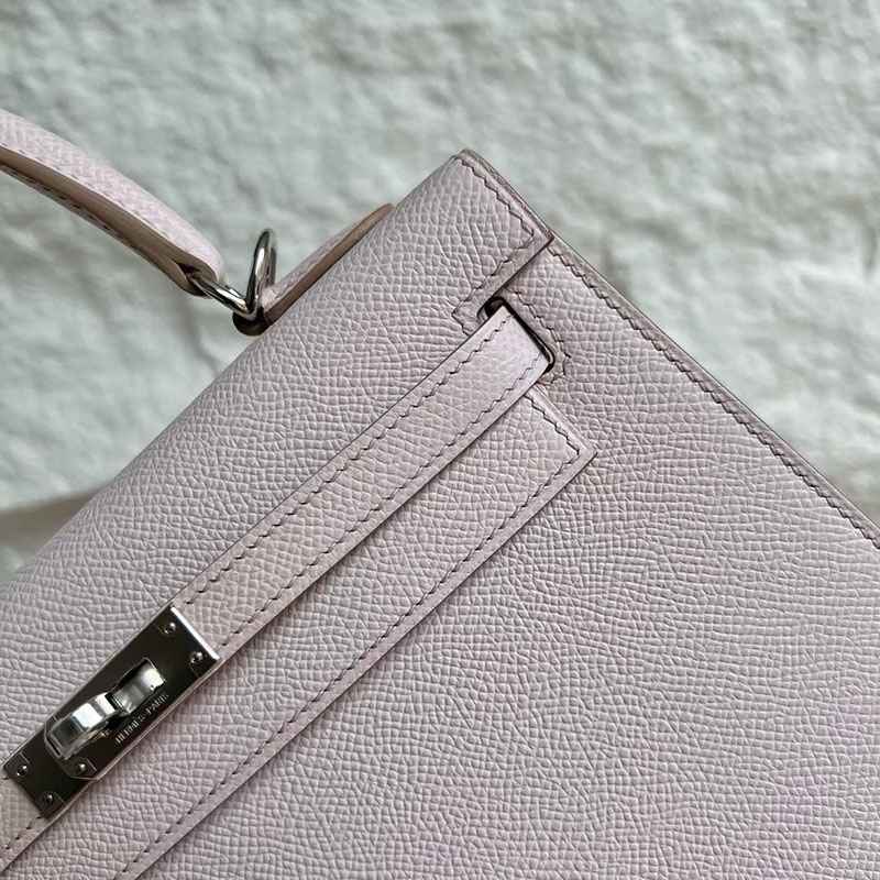 エルメスの人気バッグ HERMES ケリー25 外縫い モーヴペール ヴォーエプソン シルバー金具 H041000CK09 エルメス バッグ 種類 - 画像 (9)