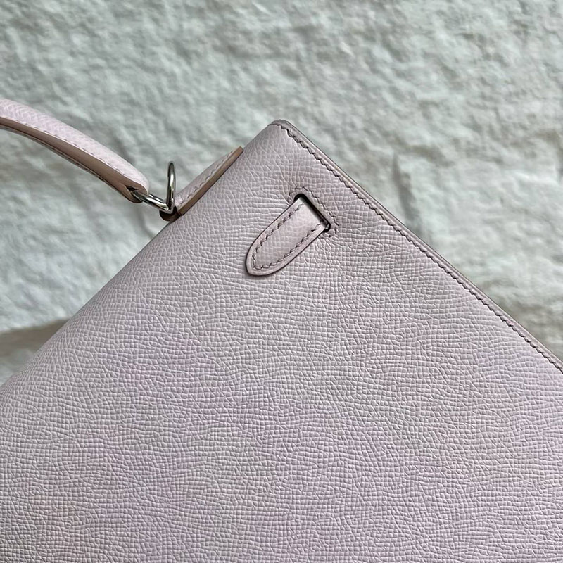 エルメスの人気バッグ HERMES ケリー25 外縫い モーヴペール ヴォーエプソン シルバー金具 H041000CK09 エルメス バッグ 種類 - 画像 (7)