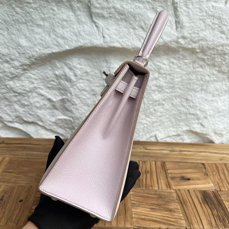 エルメスの人気バッグ HERMES ケリー25 外縫い モーヴペール ヴォーエプソン シルバー金具 H041000CK09 エルメス バッグ 種類 - 画像 (6)