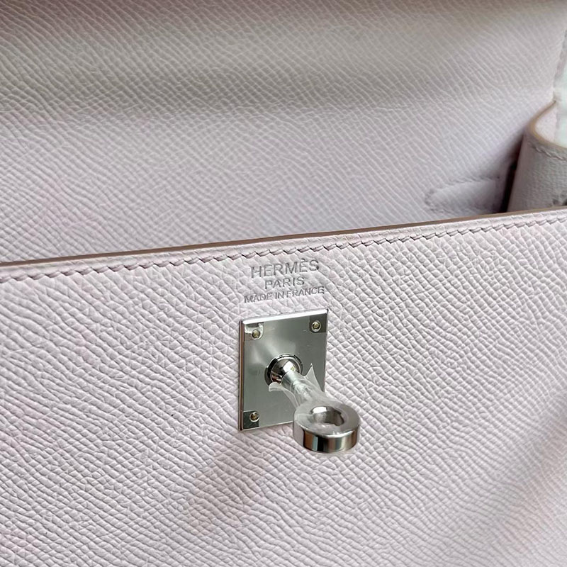エルメスの人気バッグ HERMES ケリー25 外縫い モーヴペール ヴォーエプソン シルバー金具 H041000CK09 エルメス バッグ 種類 - 画像 (4)
