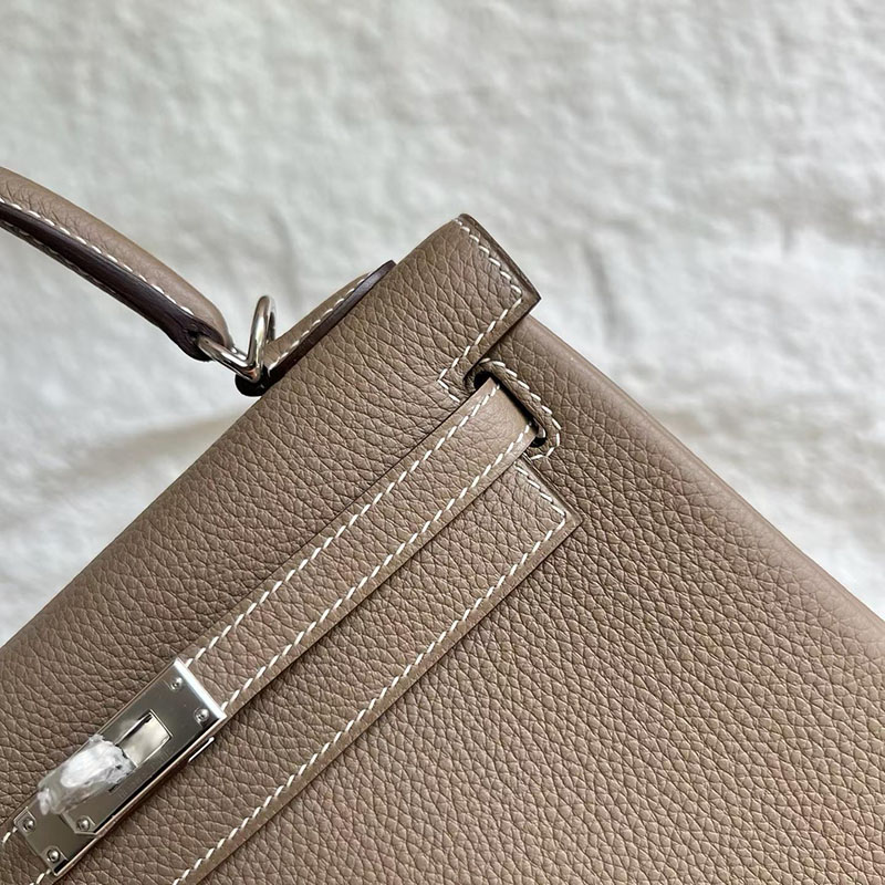 エルメスの人気バッグ HERMES kelly25 ケリー25 内縫い エトゥープ トゴ シルバー金具 H042316CK18 エルメス バッグ 安い順 - 画像 (9)