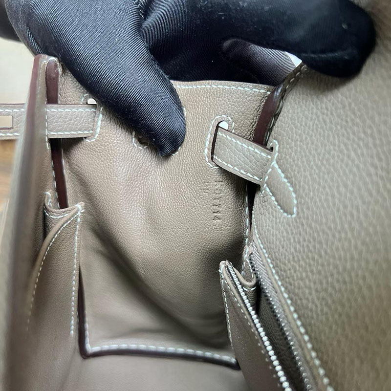 エルメスの人気バッグ HERMES kelly25 ケリー25 内縫い エトゥープ トゴ シルバー金具 H042316CK18 エルメス バッグ 安い順 - 画像 (3)