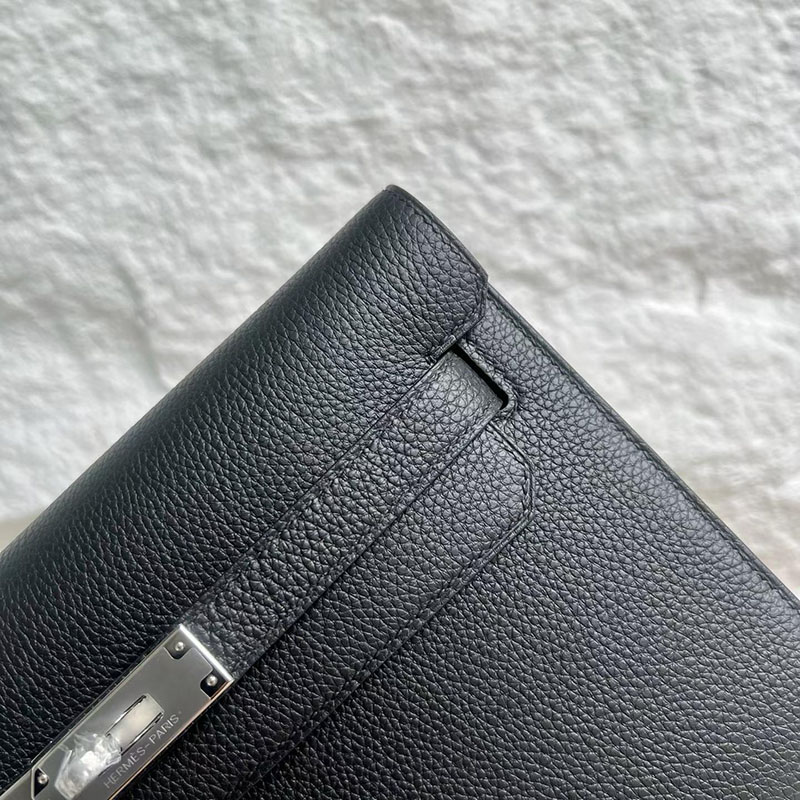 エルメスの人気バッグ HERMES ケリーデペッシュ25 黒 ブラック トゴ シルバー金具 H082295CK89 ケリーデペッシュ メンズ - 画像 (9)