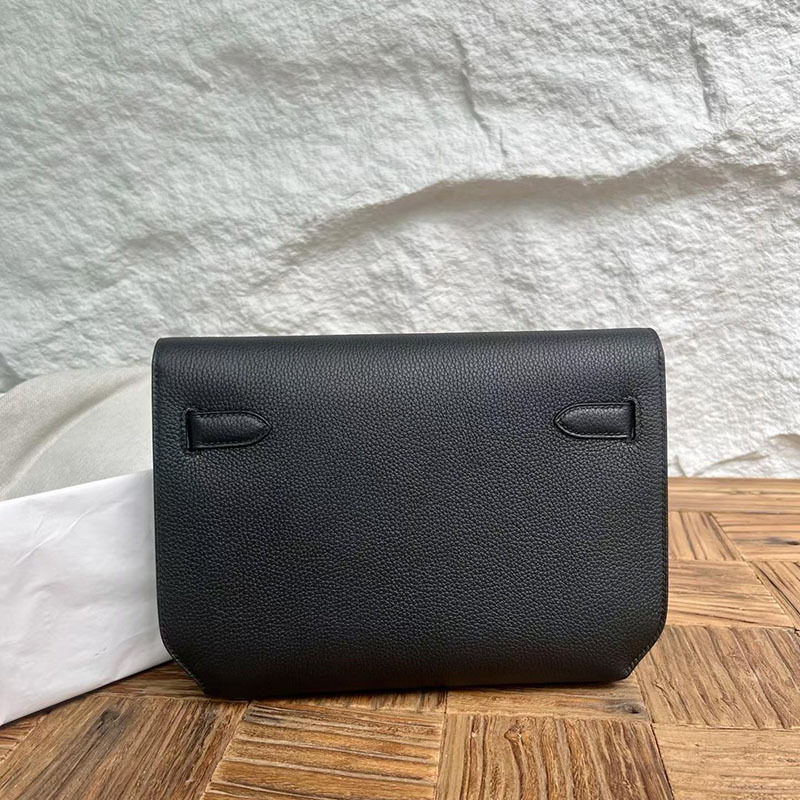 エルメスの人気バッグ HERMES ケリーデペッシュ25 黒 ブラック トゴ シルバー金具 H082295CK89 ケリーデペッシュ メンズ - 画像 (8)
