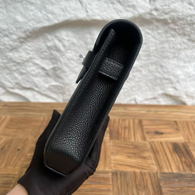 エルメスの人気バッグ HERMES ケリーデペッシュ25 黒 ブラック トゴ シルバー金具 H082295CK89 ケリーデペッシュ メンズ - 画像 (6)