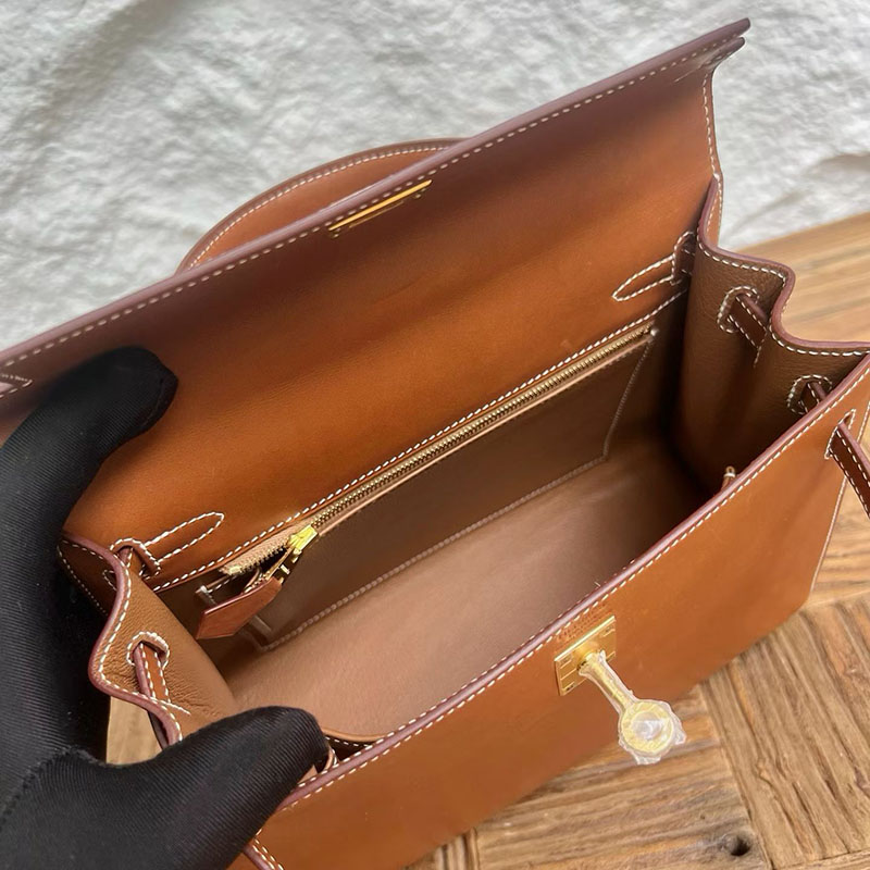エルメスの人気バッグ HERMES ケリー25 kelly25 外縫い フォーブ バレニア ゴールド金具 2635095 エルメス ケリー25 外縫い - 画像 (5)