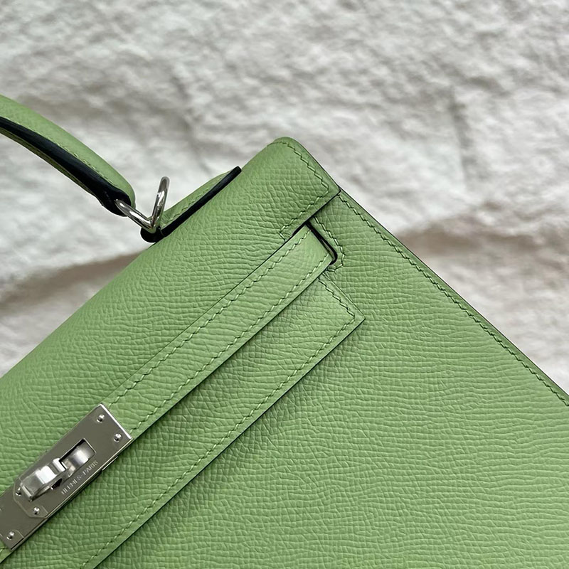 エルメス ケリー 25の通販 HERMES ケリー25 外縫い ヴェールクリケット ヴォーエプソン シルバー金具 H041000CK3I ケリー25 人気色 - 画像 (9)