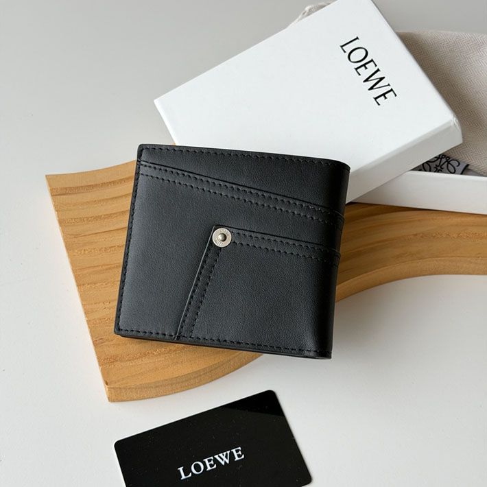 最高級ロエベスーパーコピー LOEWE パンタ バイフォールド ウォレット(シャイニーカーフ)ブラック C643302X32-1100 ロエベ 財布 二つ折り アウトレット - 画像 (9)