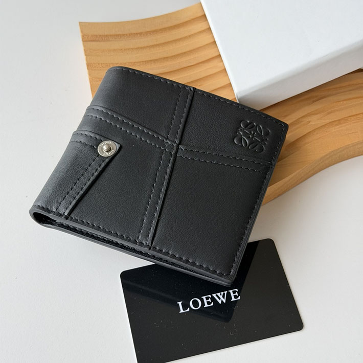 最高級ロエベスーパーコピー LOEWE パンタ バイフォールド ウォレット(シャイニーカーフ)ブラック C643302X32-1100 ロエベ 財布 二つ折り アウトレット - 画像 (8)