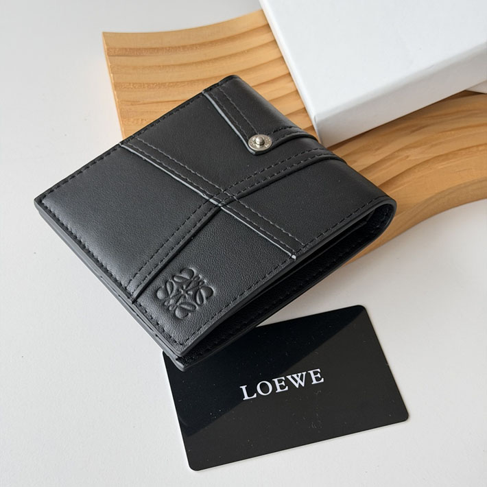 最高級ロエベスーパーコピー LOEWE パンタ バイフォールド ウォレット(シャイニーカーフ)ブラック C643302X32-1100 ロエベ 財布 二つ折り アウトレット - 画像 (7)