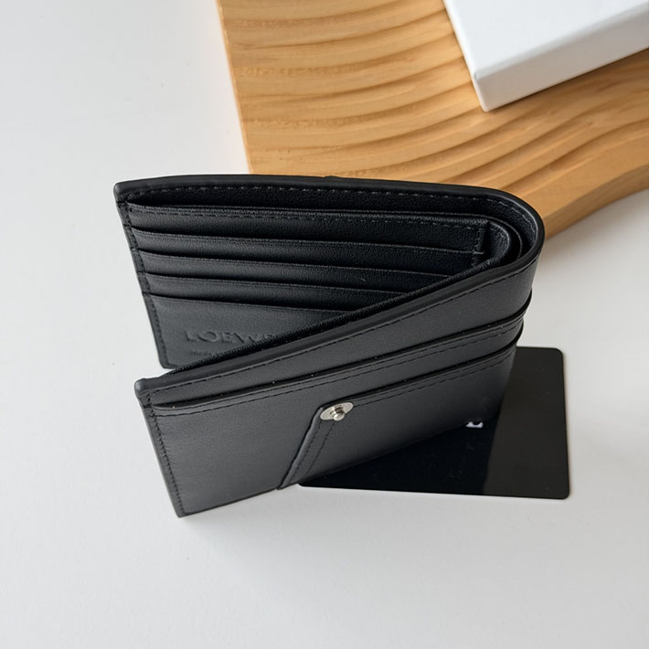 最高級ロエベスーパーコピー LOEWE パンタ バイフォールド ウォレット(シャイニーカーフ)ブラック C643302X32-1100 ロエベ 財布 二つ折り アウトレット - 画像 (6)
