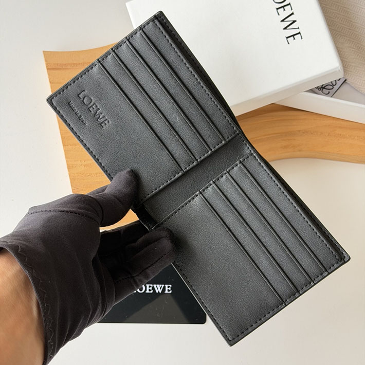 最高級ロエベスーパーコピー LOEWE パンタ バイフォールド ウォレット(シャイニーカーフ)ブラック C643302X32-1100 ロエベ 財布 二つ折り アウトレット - 画像 (5)