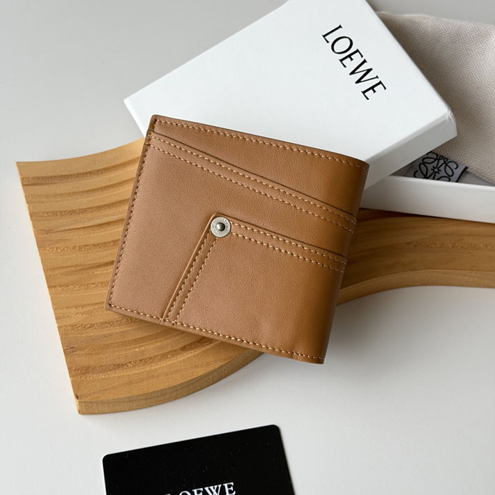 最高級ロエベスーパーコピー LOEWE パンタ バイフォールド ウォレット(シャイニーカーフ)ブラウン C643302X32-6518 ロエベ 二つ折り財布 レディース - 画像 (8)
