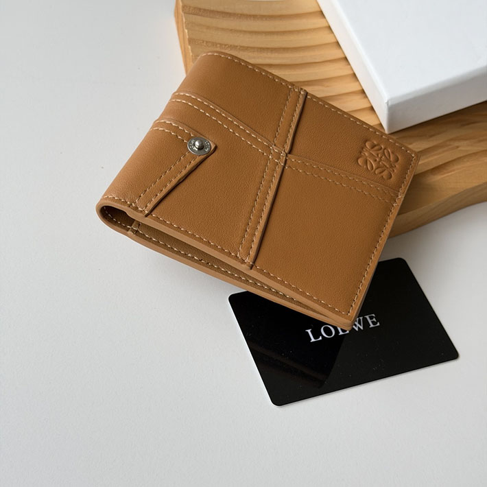 最高級ロエベスーパーコピー LOEWE パンタ バイフォールド ウォレット(シャイニーカーフ)ブラウン C643302X32-6518 ロエベ 二つ折り財布 レディース - 画像 (6)